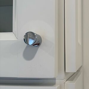 Cosmas 10 pack: Polished Chrome Contemporary Cabinet Hardware Finger Pulls
